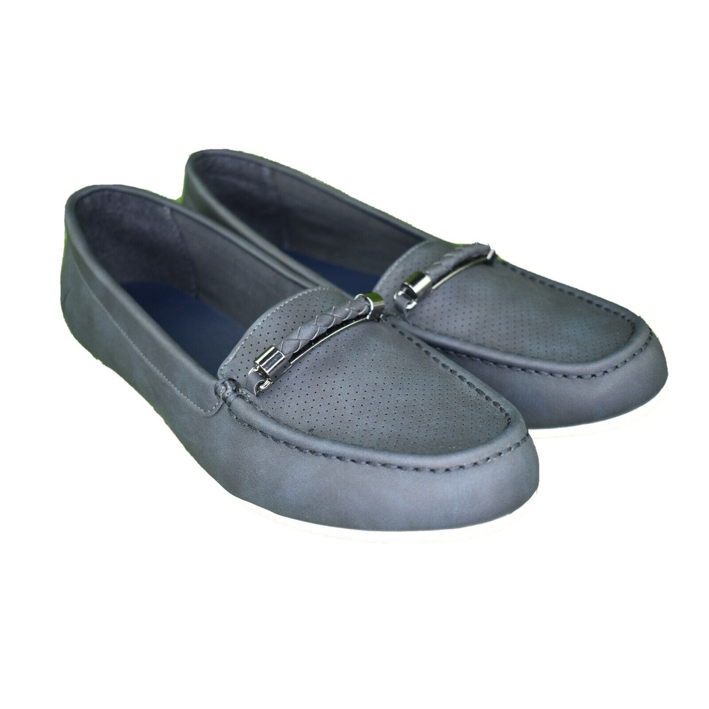 Nautica Beckington‎ Navy Blue Flats Braided Horse Bit Loafers Women's Sz 10